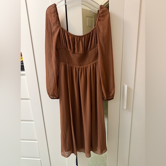 Wilfred Bella Slit Dress-Epicurean Brown-Size Medium - Picture 5 of 11